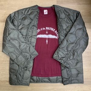 NWOT Quilted Army Jacket